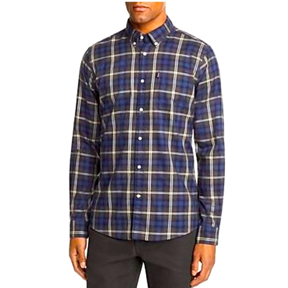 Barbour Endsleigh Highland Check Flannel Shirt Men S Blue Gray Plaid Button Up